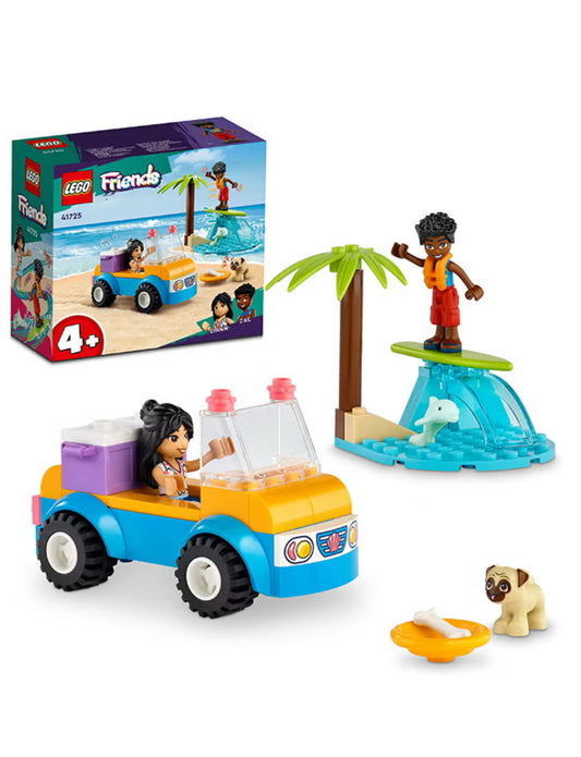 lego Friends Beach Buggy Fun 41725 Building Toy Set; Creative Fun for Ages 4+; With 2 Mini-Dolls, a Pet Dog Character, a Beach Buggy and Accessories (61 Pieces)