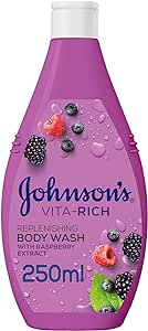 Johnson's Body Wash - Vita-Rich, Replenishing Raspberry Extract, 250ml